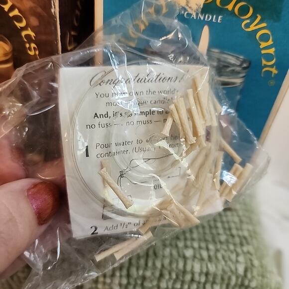 Vtg 1970s Flam Buoyant Floating Flame Spring Forest Fantasy Candle Decor - Picture 3 of 8